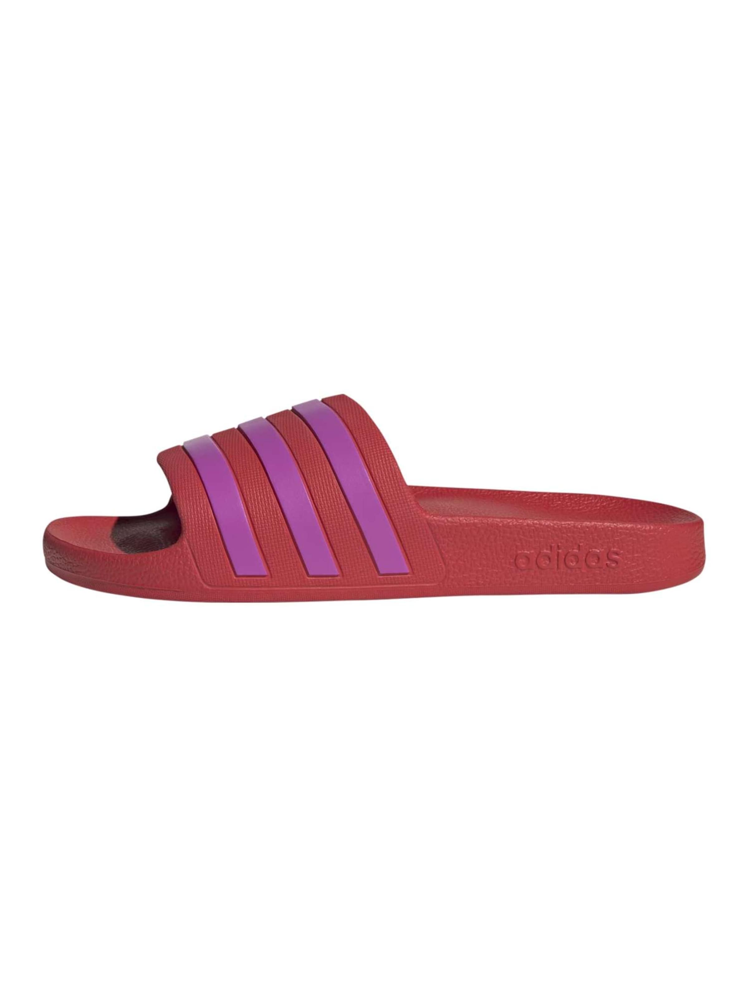 ADIDAS SPORTSWEAR Пантолеты 'ADILETTE AQUA' в размере 36,5-37 в Карминово-красный / Красно-фиолетовый, Обзор товара