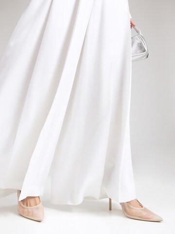 BOSS Wide leg Bandplooibroek 'Tetosa' in Wit