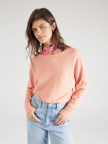 Pull-over QS en orange : devant