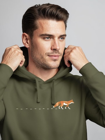 Neverless Sweatshirt 'Walking Fox'‌‌‌‌‌‌‌‌‌‌ in Grün