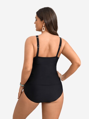 Cupshe High neck Tankini 'DGA12D4M007AA' in Black
