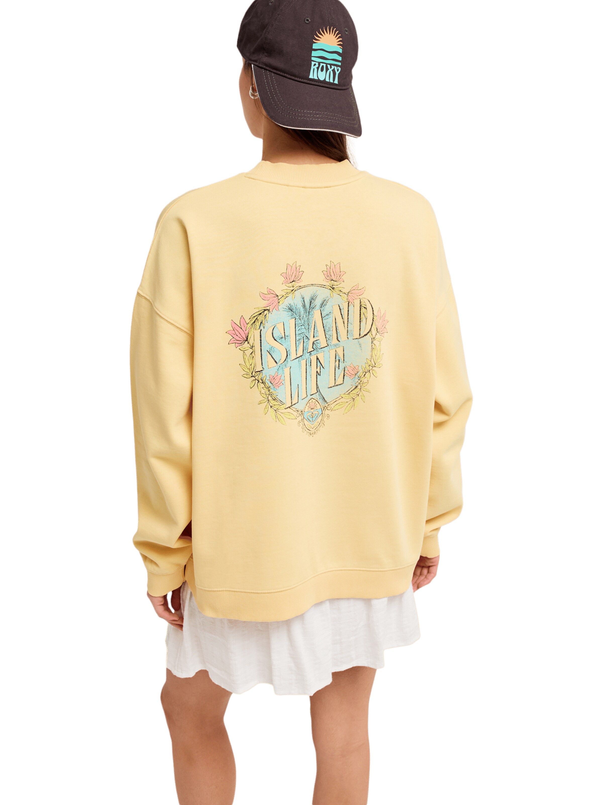 ROXY Sweatshirt 'Lineup' in Yellow: front