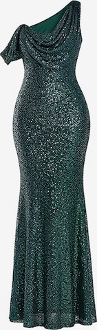 Robe de soirée GODDIVA en vert : devant