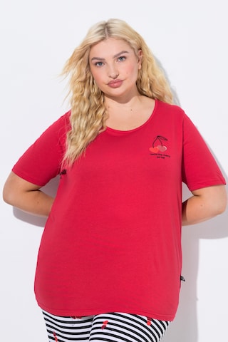 Ulla Popken Slaapshirt in Rood: voorkant