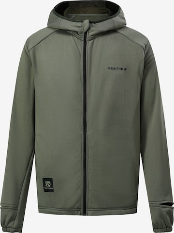 YOUTHUP Athletic Jacket 'ARMFENSTER' in Green: front