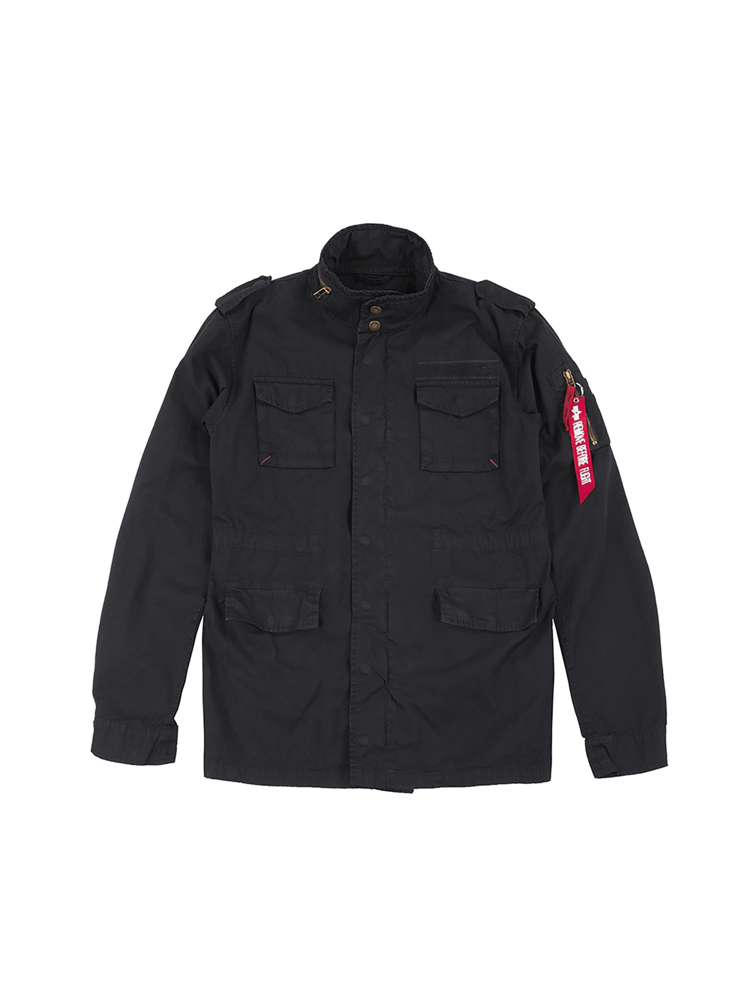 ALPHA INDUSTRIES Übergangsjacke 'Huntington'‌‌‌ in Schwarz: Vorderseite