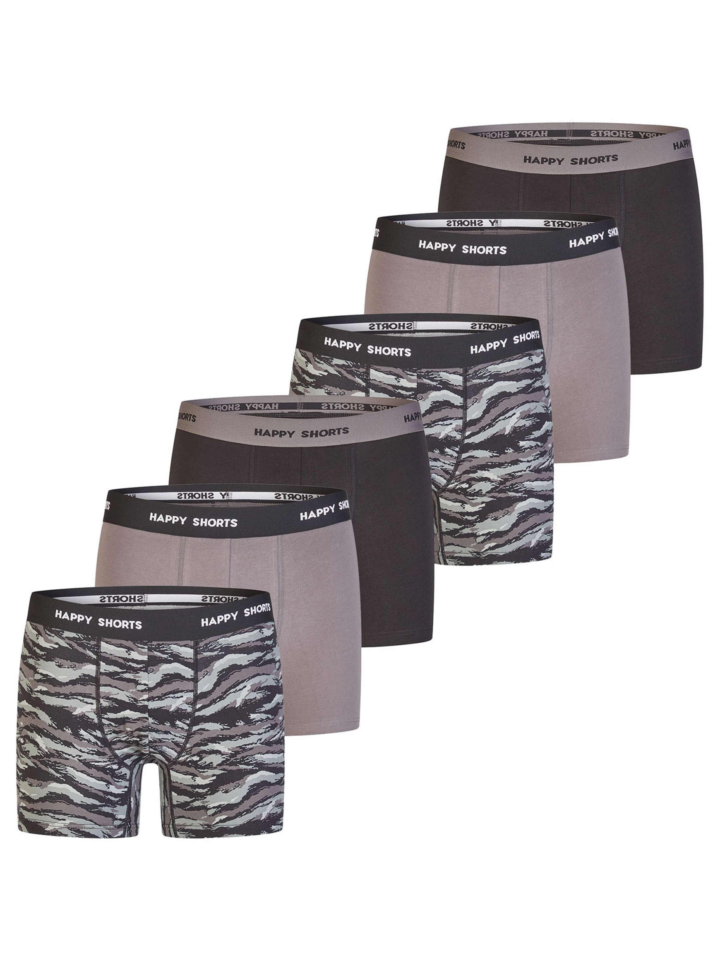 Happy Shorts Boxershorts in Grijs: voorkant