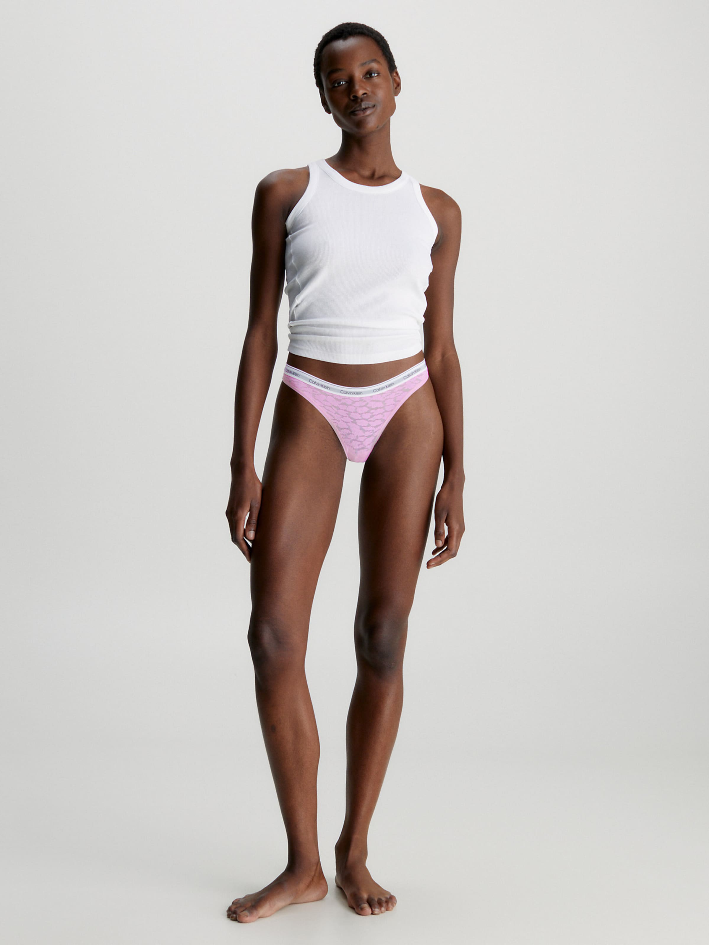Calvin Klein Underwear Cueca em Laranja Claro, Rosa Claro, Preto