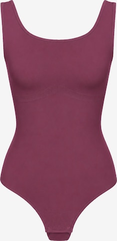 Body modellante 'Tank Sculpting Bodysuit with String' di cfab in lilla: frontale