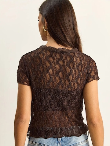 Bianco Lucci - Blusa 'Blusen' em castanho