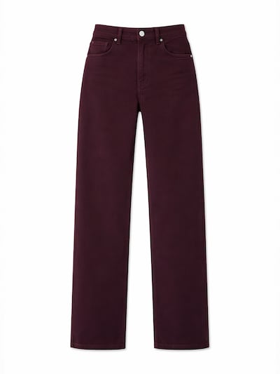 IT'S BASIC Jeans 'Straight Mid Rise Jeans - Burgundy' in Burgundy, Item view