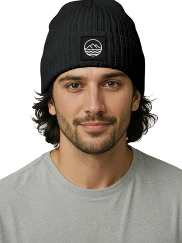 Neverless Beanie 'Mountain' in Black