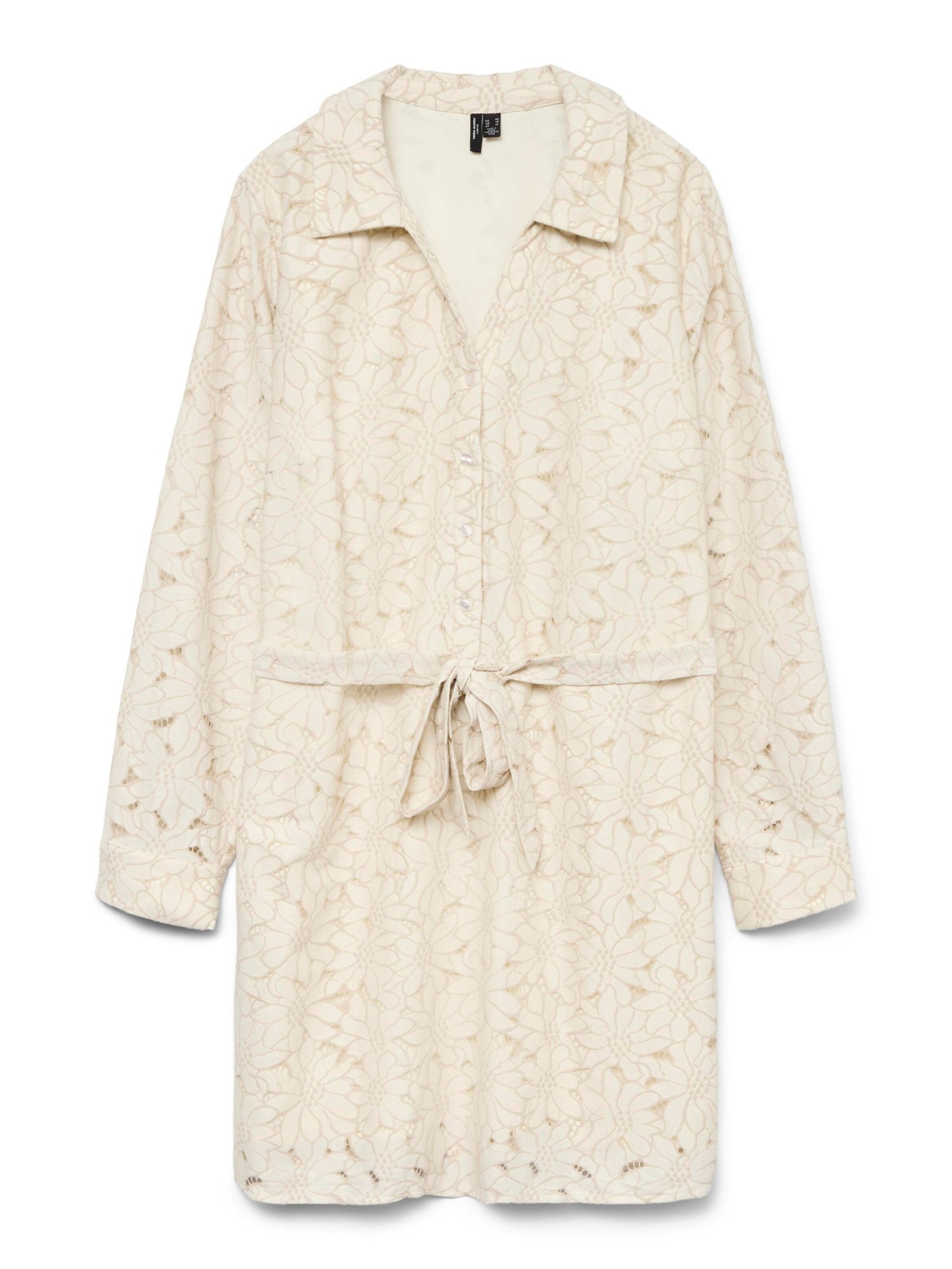 Vero Moda Curve Blousejurk 'VMCTedora' in Wit: voorkant