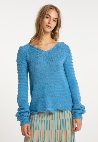 Pull-over IZIA en bleu : devant