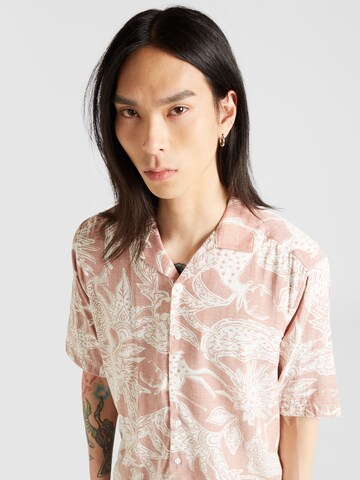 Only & Sons Comfort fit Button Up Shirt 'DEN' in Pink