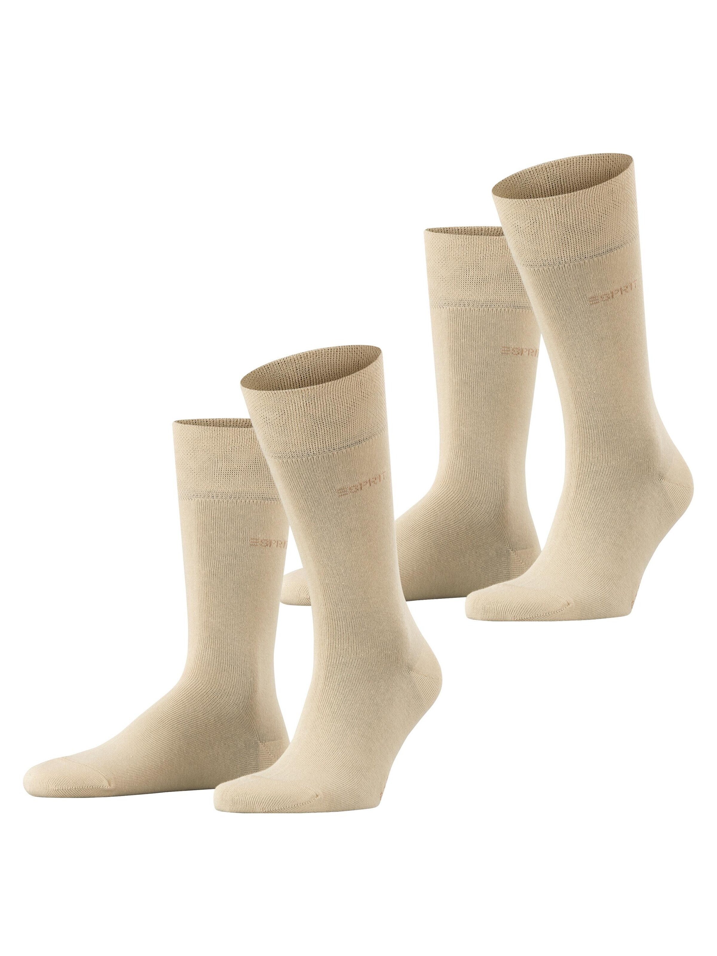 ESPRIT Socks 'Basic Easy 2-Pack' in Beige: front