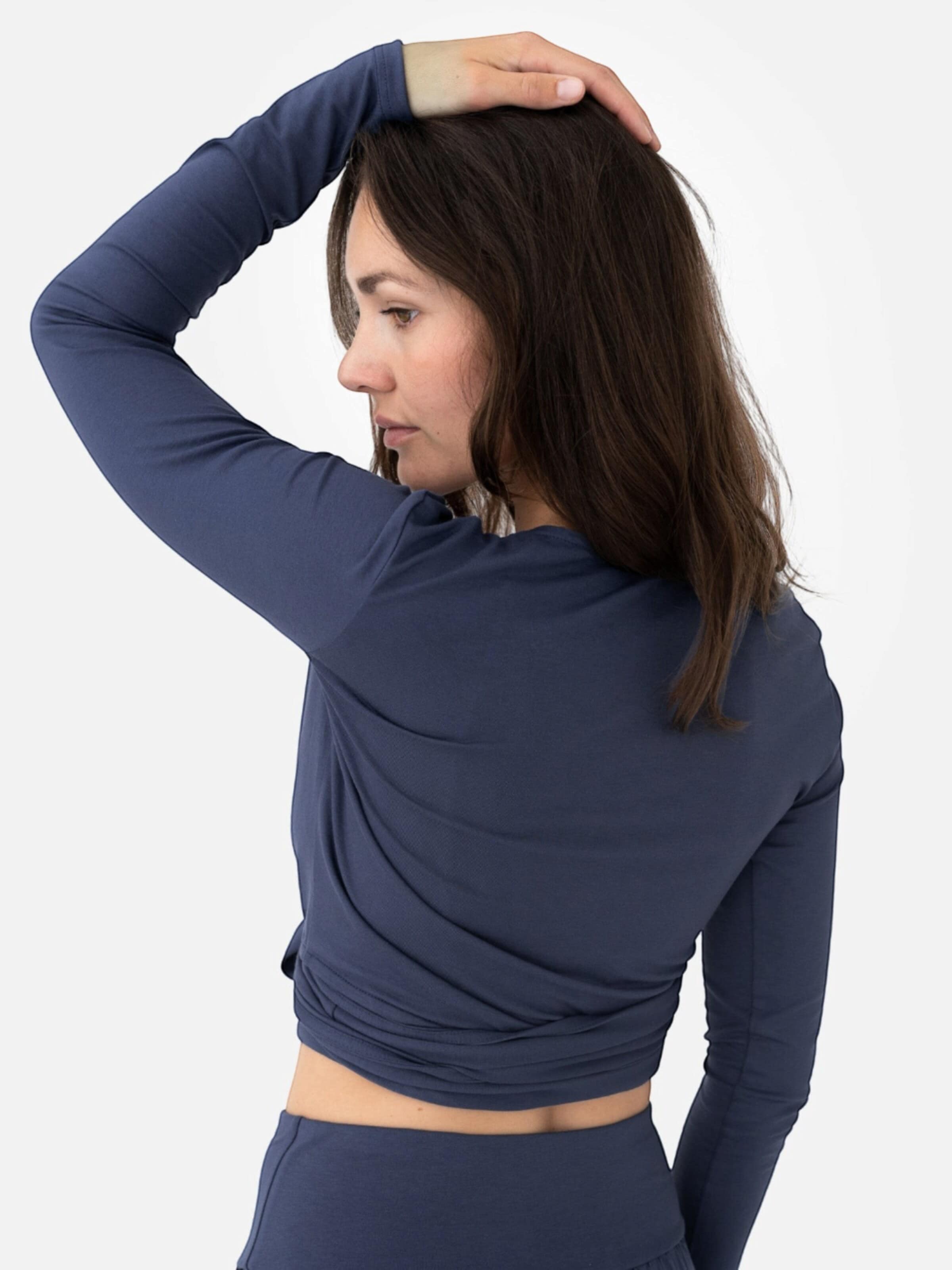 LOTUSCRAFTS Top 'Amina Wrap Top'‌‌ in Blau