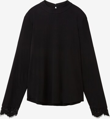 TOM TAILOR Blouse in Zwart: voorkant