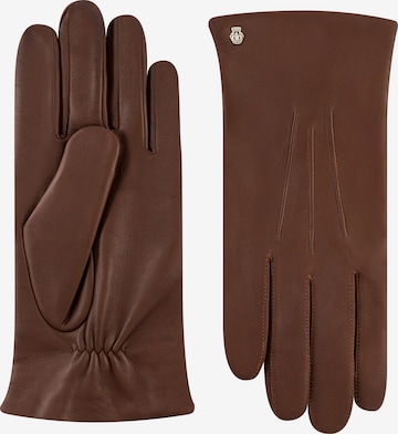Roeckl Vingerhandschoenen ' DOVER ' in Bruin: voorkant
