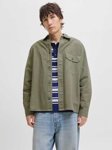 Comfort Fit Cămașă 'JJEDOVER' de la JACK & JONES pe verde: față