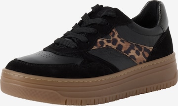 Baskets basses Tamaris en noir : devant