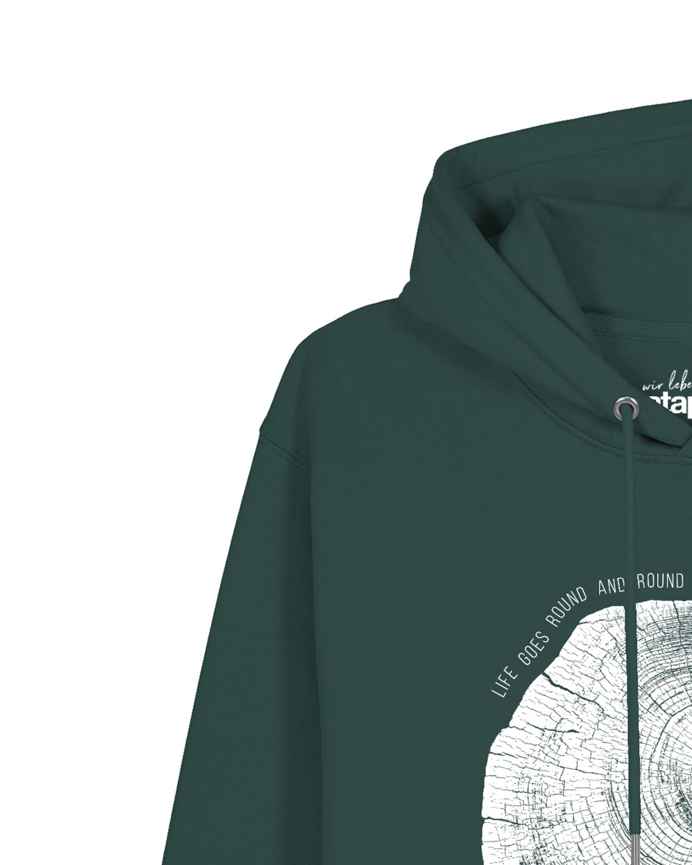 Watapparel Sweatshirt 'Baumscheibe' in Groen