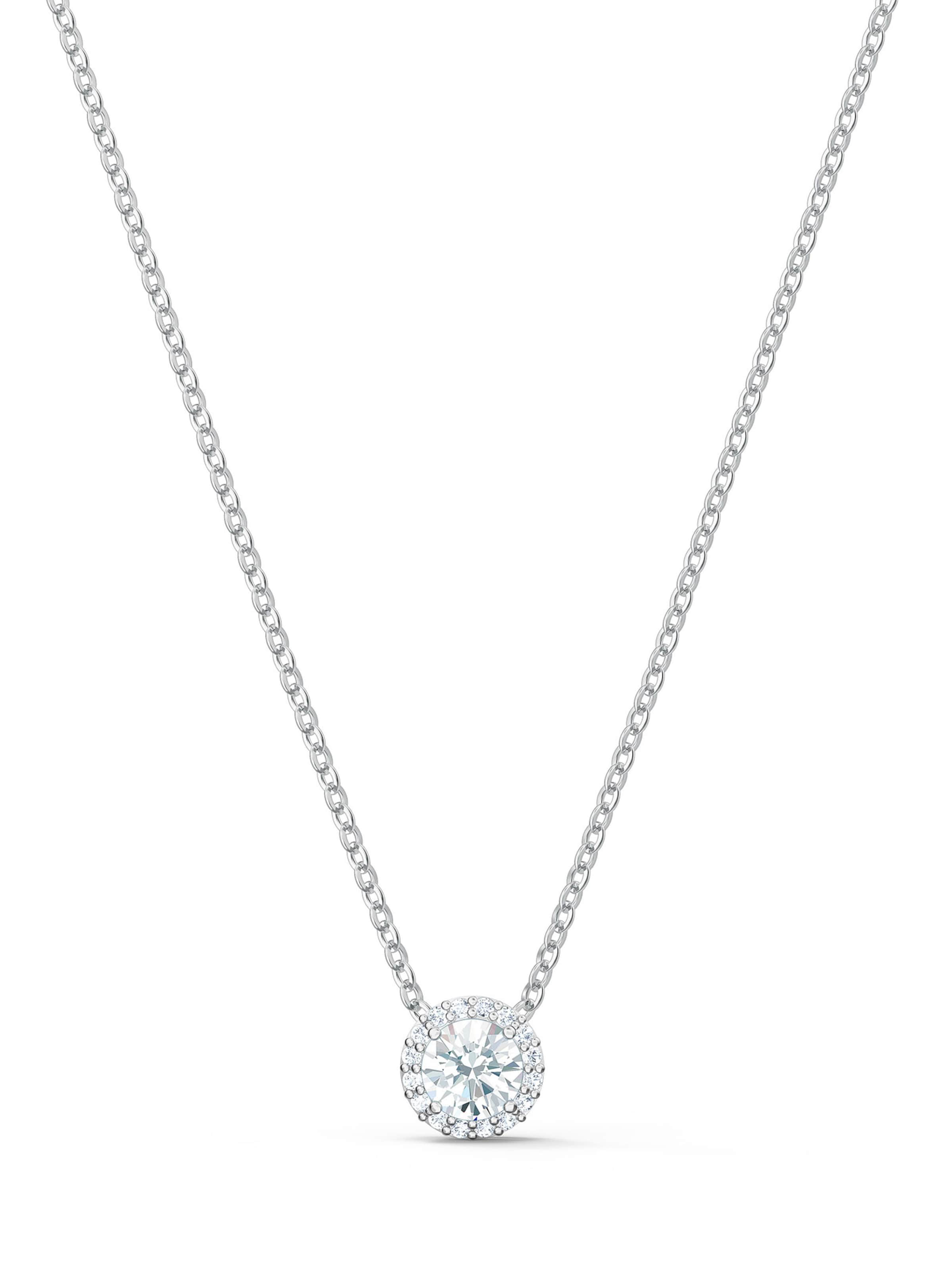 Swarovski Łańcuszek 'Una' w kolorze srebrny: przód