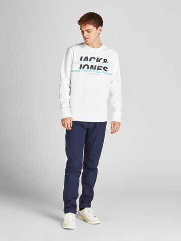 JACK & JONES Sweatshirt 'CHARLES' i vit