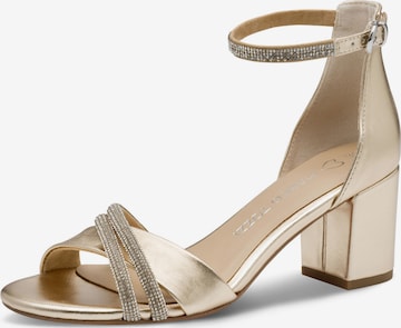 MARCO TOZZI Strap sandal in Gold: front