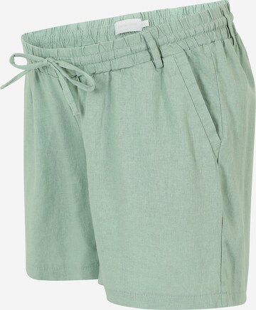 Pantalon chino 'Beach' MAMALICIOUS en vert : devant