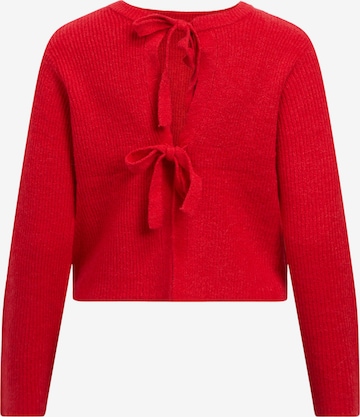 Cardigan 'OBJPARVI' OBJECT en rouge : devant