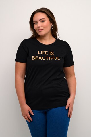 KAFFE CURVE - Camiseta en negro: frente