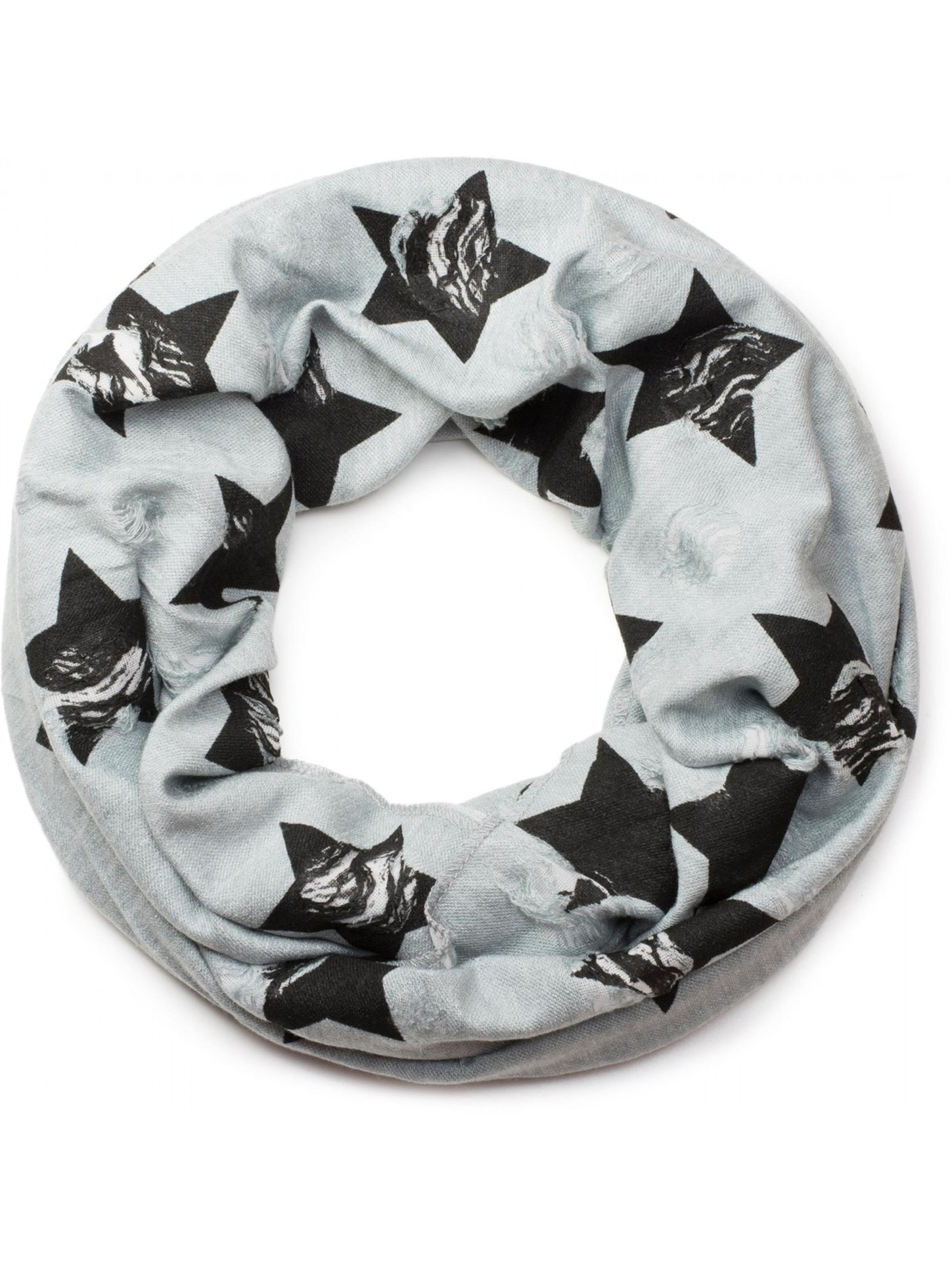styleBREAKER Schlauchschal 'Loop Schal mit Sterne und Punkte Muster'‌‌‌‌‌‌‌‌‌ in Blau: Vorderseite