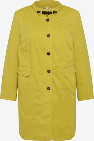 Ulla Popken Between-Seasons Coat in Yellow: front