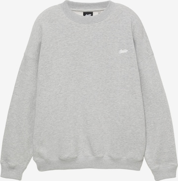Pull&Bear Sweatshirt 'STWD' in Grey: front
