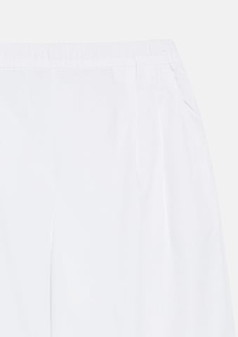 s.Oliver Wide leg Pleat-front trousers in White