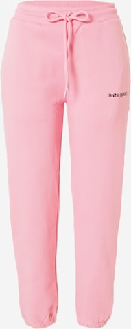 Tapered Pantaloni di 9N1M SENSE in rosa: frontale