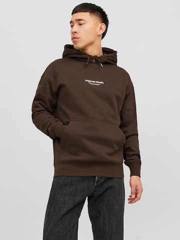 JACK & JONES Sweatshirt 'Vesterbro' in Brown: front