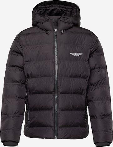 Hackett London Winterjas 'AM SUB SONIC' in Zwart: voorkant