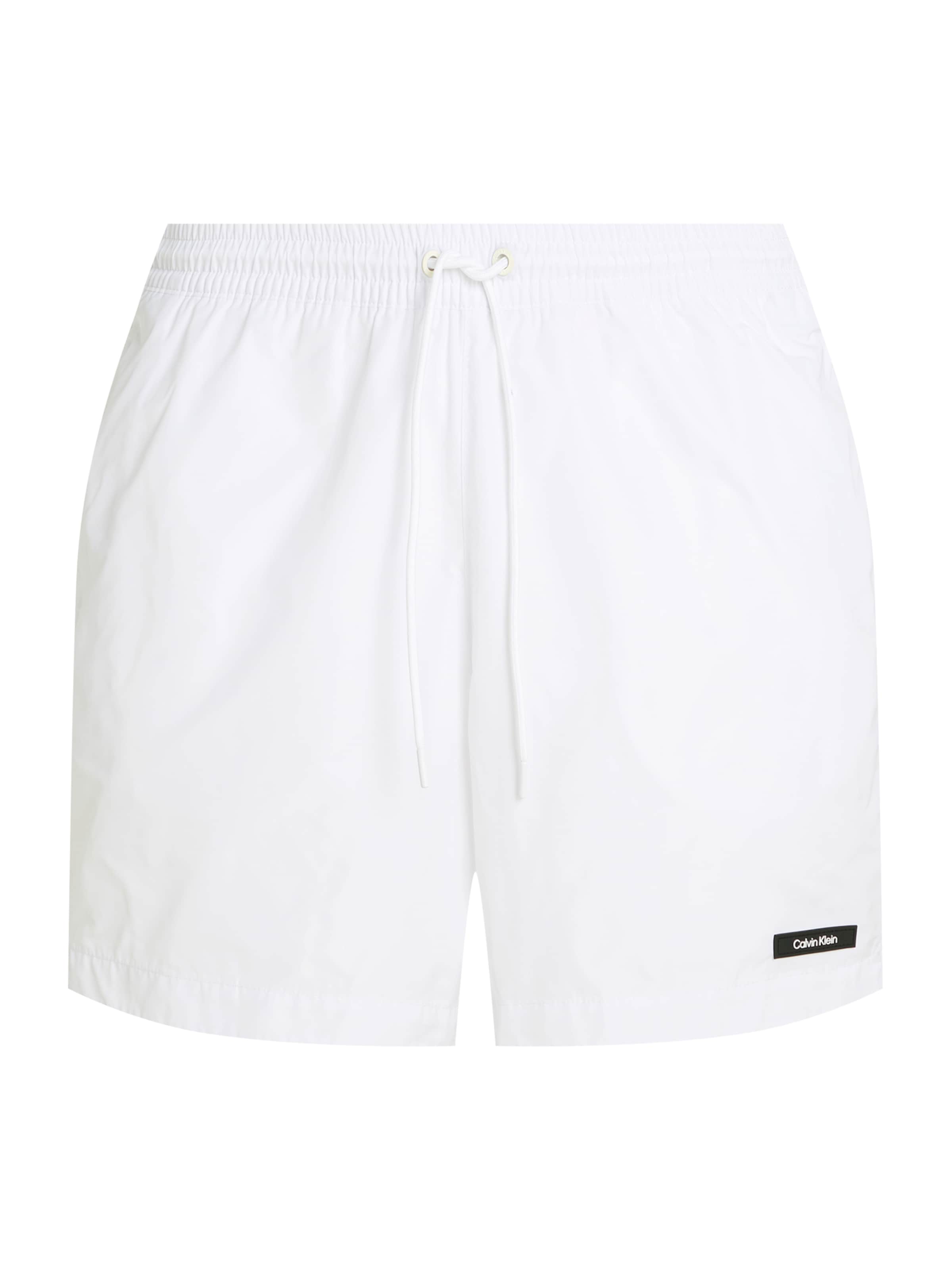 Calvin Klein Swimwear Шорти за плуване 'Essentials' в бяло: отпред