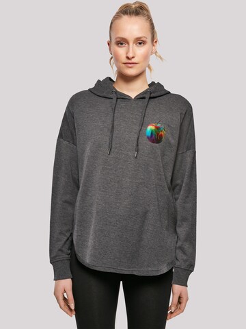 F4NT4STIC Sweatshirt 'Colorfood Collection - Rainbow Apple' in Grey: front