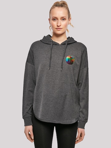 Sweat-shirt 'Colorfood Collection - Rainbow Apple' F4NT4STIC en gris : devant