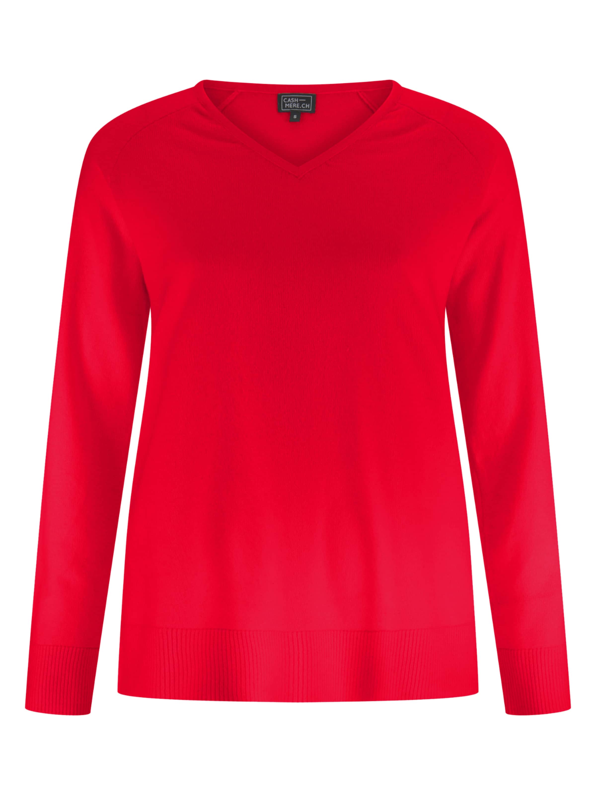 CASH-MERE.CH Trui in Rood: voorkant