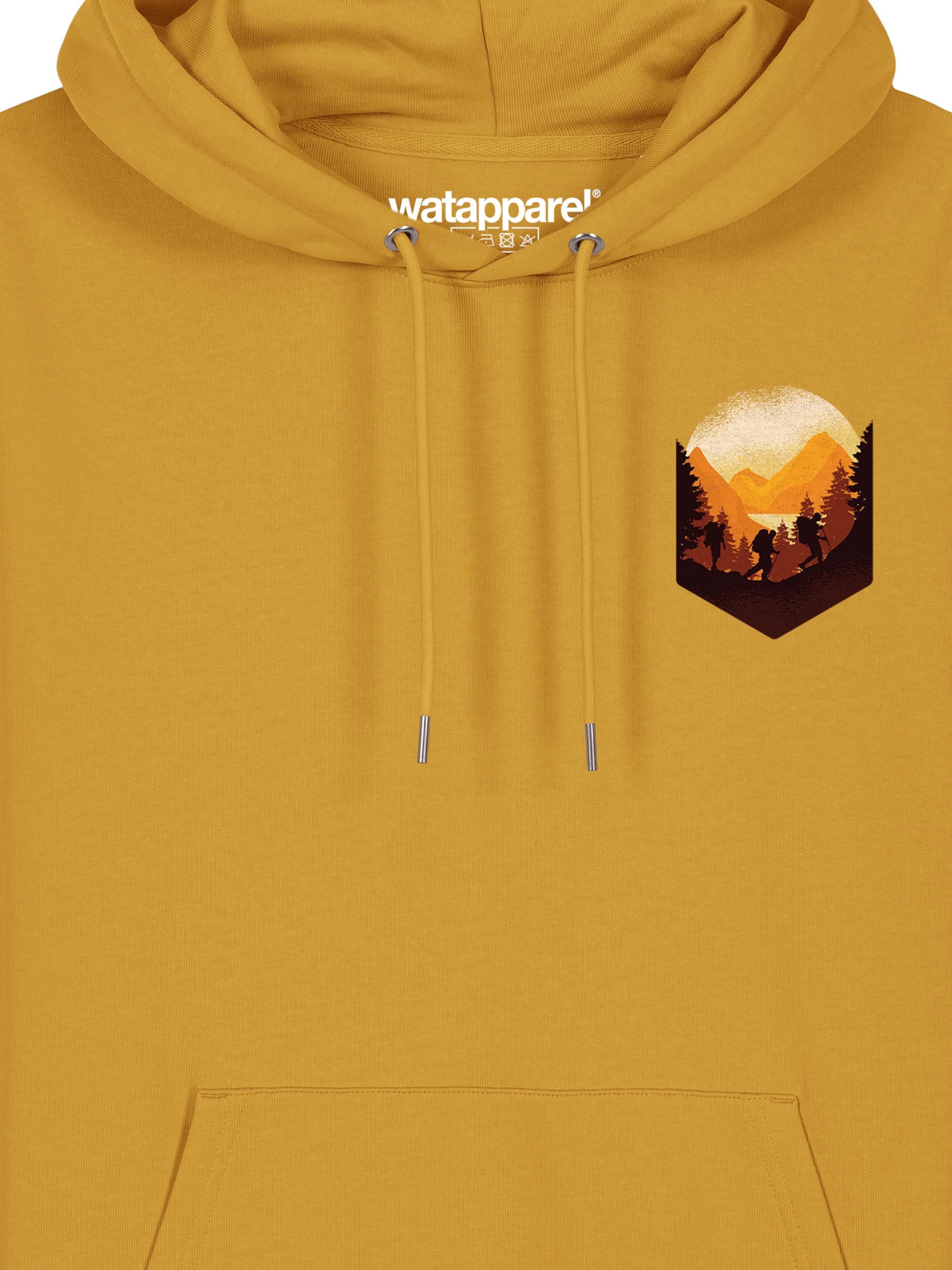 Sweat-shirt 'Hiking in the mountains' Watapparel en jaune