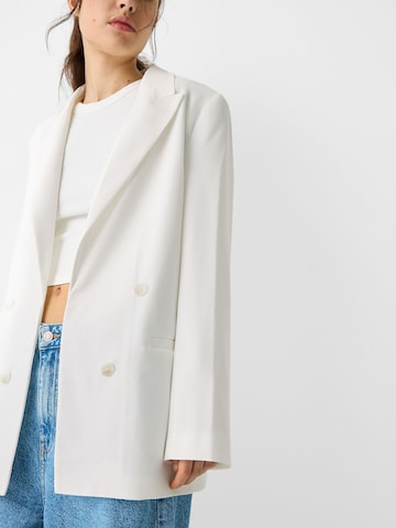 Bershka Blazer | bela barva