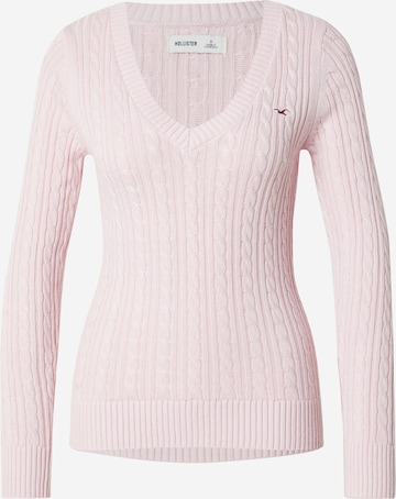HOLLISTER Pulóver - rózsaszín: elől