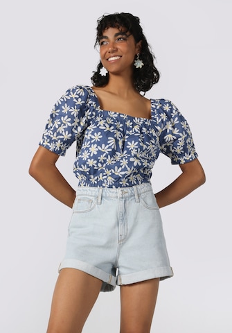 Colin's Blouse in Blauw: voorkant