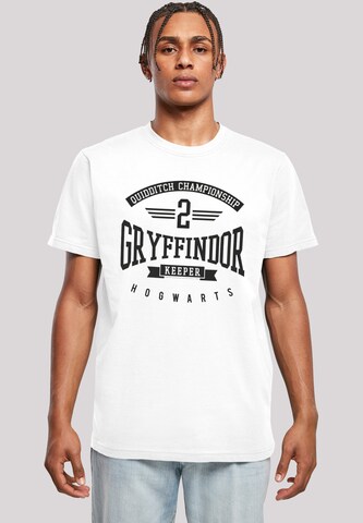 T-Shirt 'Harry Potter Gryffindor Keeper' F4NT4STIC en blanc : devant
