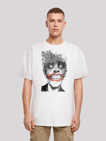 Maglietta 'Batman The Joker Bats' di F4NT4STIC in bianco: frontale