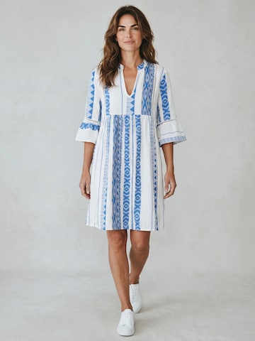 Pink LabelLjetna haljina 'BEACHWEAR BLUE EMBROIDERY' - plava boja